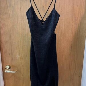 Elegant Black Spaghetti Strap Dress